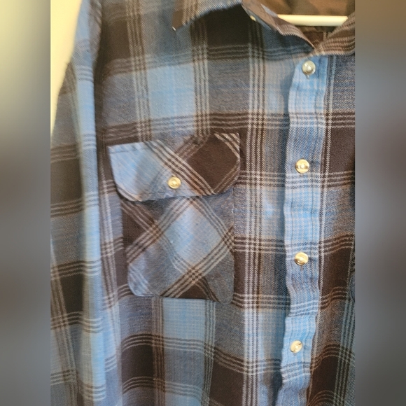 Northwest Territory Blue and Black Flannel Button Down Shirt - Picture 4 of 4
